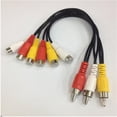 thumbnail image 3 of 2x3 RCA Macho Jack a 6 RCA Hembra Enchufe Divisor Audio Video AV Cable Adaptador , 3 piezas, 3 of 8