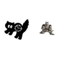 thumbnail image 1 of Reloj de pared,Reloj de pared decorativo para baño o dormitorio,Reloj de pared para gatos silencioso,sin tictac,ideal para regalar.,Figuras de búhos,Figuras de búhos,animales, 1 of 8