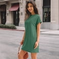 thumbnail image 2 of SUNBS Dresses for Womens Summer Spring T Shirt Dress Vacation Beach Mini Sundress Loose Clothes with Pockets, 2 of 7