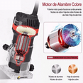 thumbnail image 5 of Enrutador Madera Recortadora Rebajadora 800w 15 Brocas negro, 5 of 5