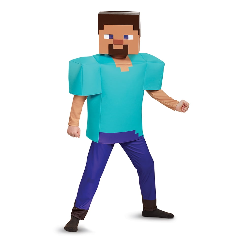 minecraft steve deluxe child halloween costume