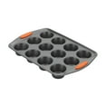 thumbnail image 6 of Rachael Ray Yum-o! Bakeware Oven 12-Cup Nonstick Muffin and Cupcake Pan, Gray with Orange Handles, 6 of 8
