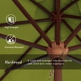 thumbnail image 3 of California Umbrella  7.5' Round Marenti Wood Frame Patio Umbrella with Pacifica Fabric, Base Not Included Ginkgo, 3 of 5