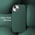thumbnail image 4 of JETech [3 in 1] Silicone Case for iPhone 14 Plus 6.7-Inch, with 2-Pack Screen Protector and 2-Pack Camera Lens Protector, Full Coverage Tempered Glass Film, Shockproof Phone Cover (Midnight Green), 4 of 6