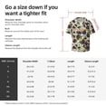 thumbnail image 7 of Vsdgher Happy Skeleton Print Men's Wrinkle Free Untucked Cuban Shirt Business Casual Button Down Shirts Short Sleeve Shirt, 7 of 7