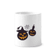 thumbnail image 1 of Halloween Pumpkins velas y telarañas Titular de cepillo de dientes de cerámica taza de regalo pluma blanco taza 350ml, 1 of 2