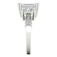 thumbnail image 3 of Three-Stone Engagement Ring for Women - 4.27ct White Sapphire in 14K White Gold Promise Ring, 3 of 6