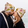 thumbnail image 5 of Lsque Hamburger Pizza Coke Pattern Knitted Beanie, Unisex Winter Hat, Knit Hat Winter Beanies Thick Fisherman Beanies Cuffed Plain Skull Caps, 5 of 6