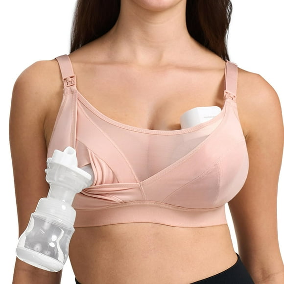 Sujetador de bombeo y lactancia Momcozy Mesh Support sin manos