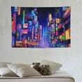 thumbnail image 3 of ONETECH  Japanese Anime Tapestry, Punk Cityscape Wall Tapestry, Japanese Tokyo Billboards District City 80S Art Wall Hangings for Living Room Bedroom Dorm, 3 of 7