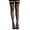 Black, variant on Women's Long Tube Thigh Elastic Four Bone Stockings, Grey