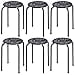 thumbnail image 3 of Casart Round Steel Stool Set of 6 Stackable 17.5-Inch Backless Nesting Stool with Metal Frame, X-Shape Connection & Non-Slip Feet Plastic Stool for Home, Office, Classroom Flexible Seating(Black), 3 of 4