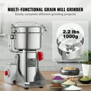 KFFKFF 1000g Electric Grain Mill Grinder, 3000W High-Speed Stainless Steel Pulverizer for Dry Grains, Spices, Coffee, Corn, and Pepper, Swing Design
