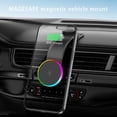 thumbnail image 2 of 15W Magnetic Wireless Car Mount Charger with RGB Flowing Lights, 108LBS Strong Vacuum Suction Phone Holder, Bendable Memory Alloy Arm Car Phone Holder For iPhone 17/16/15/14/13/12, 2 of 7