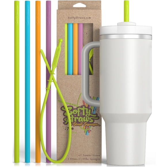 Pajitas de silicona Softy Straws para vaso Stanley de 1,2 L y 30 cm