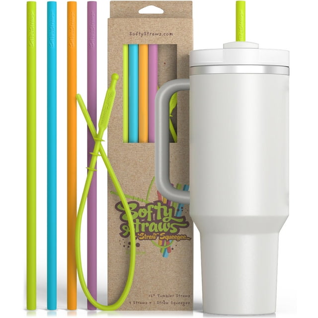 Pajitas de silicona Softy Straws para vaso Stanley de 1,2 L y 30 cm