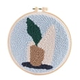 thumbnail image 2 of Punch Embroidery Starter Kits Punch Tool Threader Fabric Embroidery Hoop Yarn Rug Punch Planter, 2 of 7