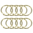 thumbnail image 1 of Unique Bargains Shower Curtain Rings, 20 pack Carbon Steel Round Snap Shower Curtain Hooks, 1.22 Inch Binder Rings (Gold), 1 of 5