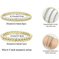 thumbnail image 4 of Xukmct Stretchable Elastic Bohemian Chain Bead Ball Bracelet 14K Gold Plated Adjustable Bracelet for Women, 4 of 4