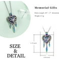 thumbnail image 2 of Stainless Steel Heart Dreamcather Cremation Urn Pendent for Ashes and Chain Ash Holder Necklace for Cremation Ashes Keepsake Memorial Jewelry, 2 of 6