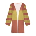 thumbnail image 4 of AherBiu Women's Cardigans Open Front Lightweight 3/4 Sleeve Linen Cardigan Fall Loose Cover up Shrugs, 4 of 5