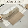 thumbnail image 5 of SIXHOME 2' x 4' Bath Rug Non-Slip Absorbent Bathroom Runner Rug Quick Dry Thin Soft Woven Boho Floor Mat Durable Textured Look Beige, 5 of 7