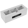 thumbnail image 4 of Caja de almacenamiento para bolsitas de té con sistema de bambú de 3 compartimentos, organizador de joyas, caja de té, organizador de azúcar de madera, 4 of 5