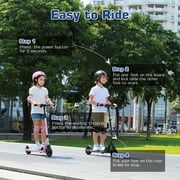 CAROMA Electric Scooter for Kids Ages 8-12, Up to 10 MPH & 7 Miles, Lightweight Foldable Electric Kick Scooter for Boys and Girls, Colorful Lights