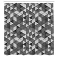 thumbnail image 2 of Ambesonne Geometric Shower Curtain, Abstract Retro Modern Art, 69"Wx84"L, Taupe Grey, 2 of 4