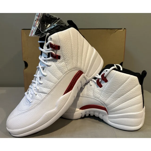 Ni - ke Air Jordan 12 Retro Twist White/Black & University Red CT8013-106 Men’s Size 10
