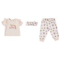 thumbnail image 2 of Chick Pea Baby Girl 3 PC French Terry Jogger Set, Sizes Newborn-24 Months, 2 of 2