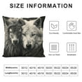 thumbnail image 5 of COMIO  Throw Pillow Cover Wolf  Sofa Pillow Cover Black and White Close Up Portrait of Grey Wolf Female. Cushion Cases for Home Couch Bed Decor, 5 of 5