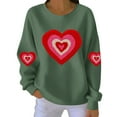 thumbnail image 5 of Yuyuzo Chandails en Molleton pour Femmes Saint-Valentin T-Shirts Graphiques Hauts Décontractés Manches Longues Col Rond Mode Chandail, 5 of 5