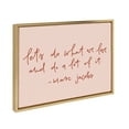 thumbnail image 2 of Kate and Laurel Sylvie Do What We Love Framed Canvas Wall Art by Maja Tomljanovic, 18x24 Gold, Motivational Art For Wall, 2 of 8