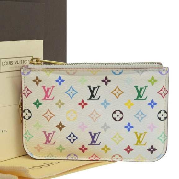 Pre-Owned Louis Vuitton Monogram Multicolore Pochette Clé M93734 Coin Case, Brown (Good)