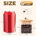 thumbnail image 2 of Frascos para Almacenamiento de Alimentos SHOWIN Cuadrados 113ml Paquete de 12 con Tapa de Bambú, 2 of 9