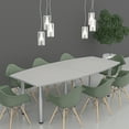thumbnail image 2 of 8 Person Boat Shaped Conference Table  Post Legs Power And Data, 2 of 6