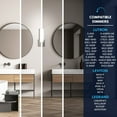 thumbnail image 5 of Luxrite 14" LED Wall Sconces, Brushed Nickel, Bathroom Vanity Light, 5 Color Options, 1050 Lumens, Dimmable, Square, 5 of 7