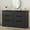 Black, variant on Juiluna 6 Drawer Dresser for Bedroom, Natural Modern 6 Chest of Drawers with Embedded Handles Design, Wooden Dresser Organizer for Living Room, Nursery, Hallway