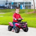 thumbnail image 2 of Aosom VTT 6 V pour Enfants avec Musique, Voiture à 4 Roues à Batterie, Rose, 2 of 10