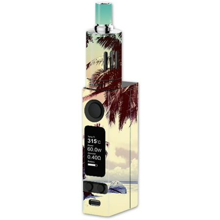 - Skin Decal For Joyetech Evic Vtc Mini Vape Mod / Palm Trees Vintage Beach Island