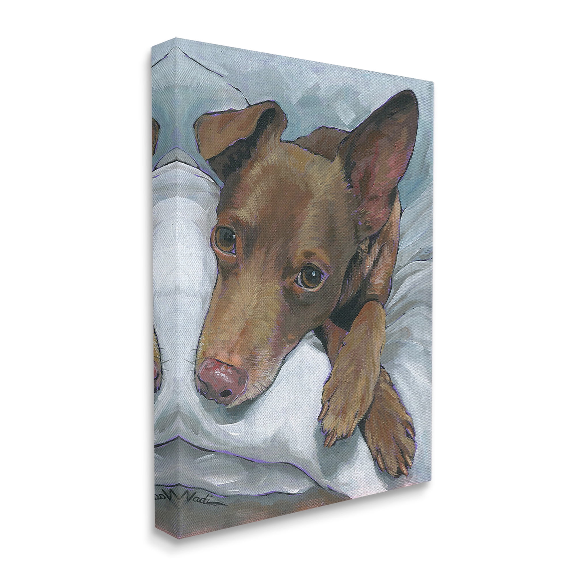 Stupell Industries Resting Dog Portrait Animals & Insects Painting Gallery Wrapped Canvas Art Print Wall Art, 30 x 40