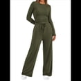 thumbnail image 2 of Traje de Otoño e Invierno para Mujer, de Larga, Color Liso, Informal, para Tiempo Libre Verde M, 2 of 8