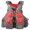 Red, variant on ZHaobin Outdoor Breathable Padded Fishing Life Vest 209lb Bearing Life Safety Jacket Swimming Sailing Waistcoat Vest Floatation (Grey unpadded)