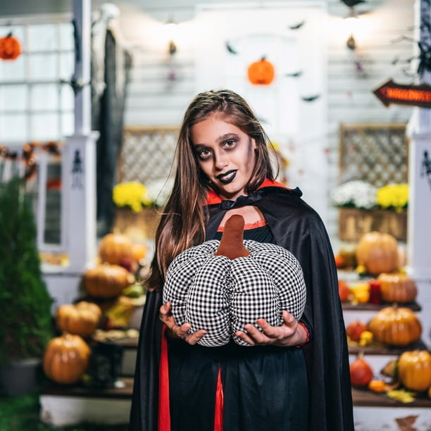 Funda de almohada de calabaza, juguete de muñeca, cojín de muñeca de calabaza, muñeca títere, regalo de Halloween, tela de calabaza, almohada de almohada