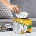 thumbnail image 6 of Picia Sunflowers (2) Pattern Tissue Box Cover,PVC Leather Square Holder,Tissue Box Holder with Magnetic Bottom,Facial Paper Organizer Dispenser-5.2"X5.2"X5.2", 6 of 8
