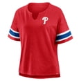 thumbnail image 4 of Women's Fanatics Red Philadelphia Phillies Curl Route T-Shirt, 4 of 5