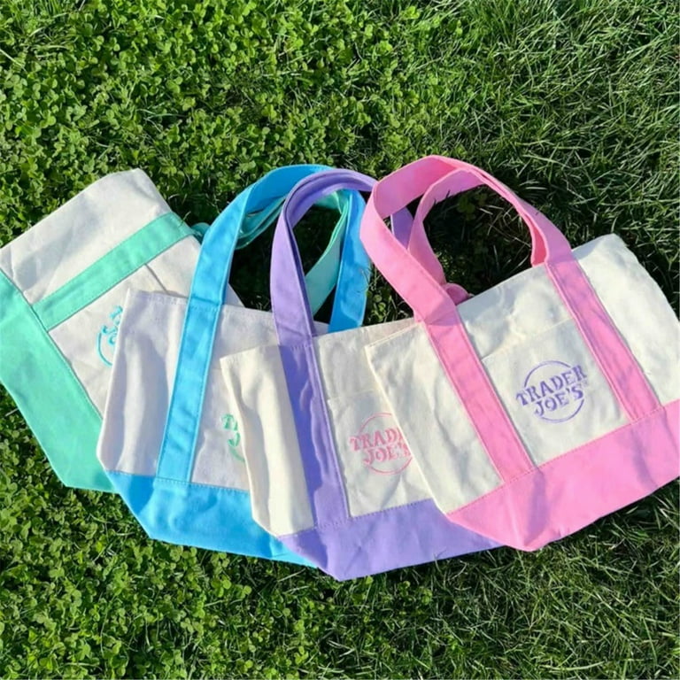TRADER JOE'S 2025春最新作トートバッグ　4点セット Amazon.com: Set of 4 Trader Joe's Mini Tote Bag Pastel 2025