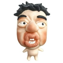 Kawaii Face Sensory Stress Relief Toys, Soft Silicone Fidget Toys, Cute Stress Balls for Adults, Perfect Birthday Party Favors and Anxiety Relief Gifts, C, 1pc