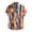 Orange, variant on Hpapadks Casual Shirts for Men Short Sleeve Lapel Blouse Color Matching Print Button Down Mens Dress Shirt Orange L